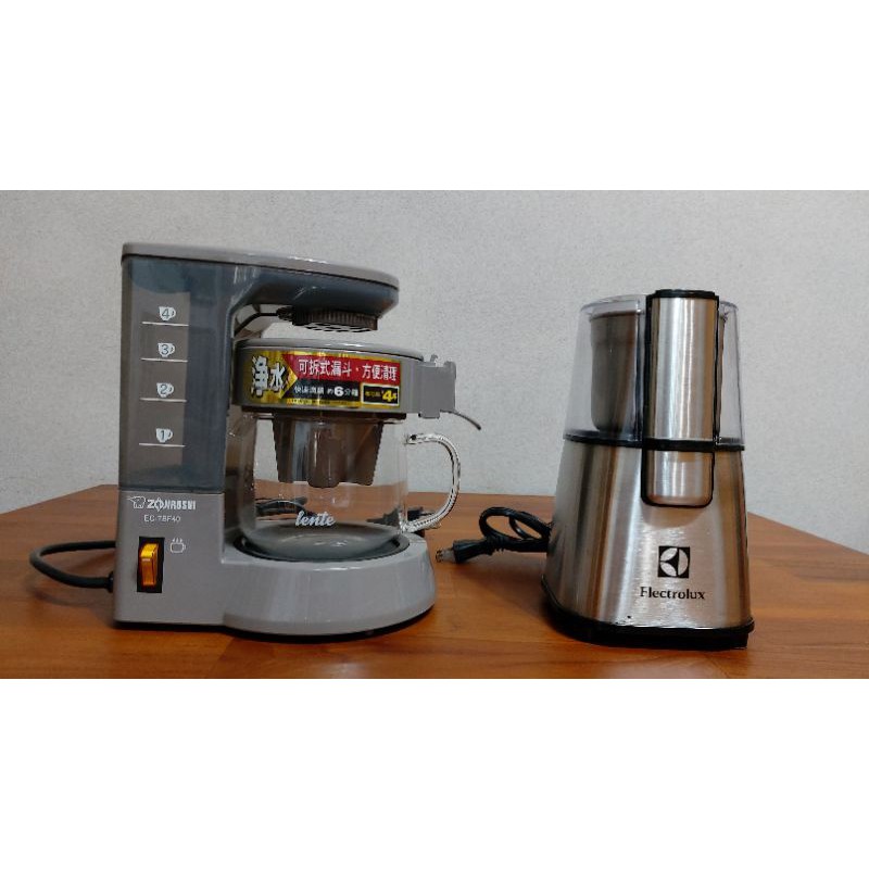 伊萊克斯電動磨豆機ECG3003S+象印咖啡機(EC-TBF40)