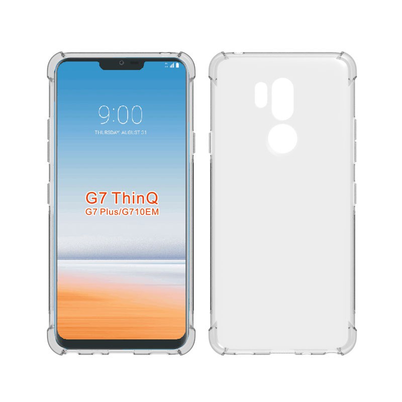 LG G7手機殼 全包邊 透明 TPU 硅膠 軟套 LG G710 四角 氣囊 防摔 手機套 LG G7ThinQ 背殼