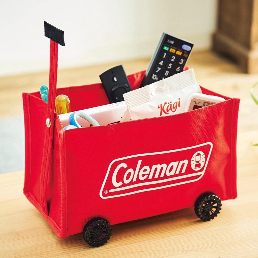 ☆Juicy☆日本雜誌附錄 Coleman 戶外登山品牌 拖車造型收納箱 居家收納雜貨 置物架 雜物盒 收納袋 收納籃