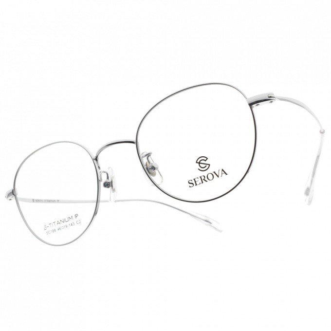 SEROVA 光學眼鏡 SC188 C2 氣質金屬款-金橘眼鏡