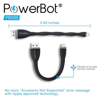 美國聲霸SoundBot PowerBot PB300 Apple Lightning 快速充電線 短線 行動電源