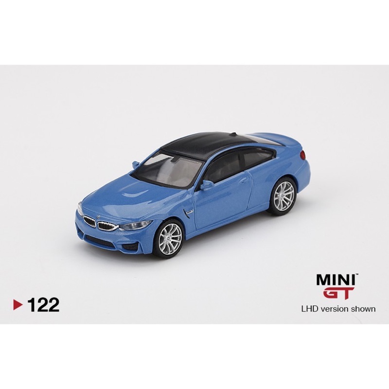 現貨 老周微影 Tiny MINIGT 1:64 寶馬 BMW M4 F82 淺藍色 #122 合金模型車 TSM