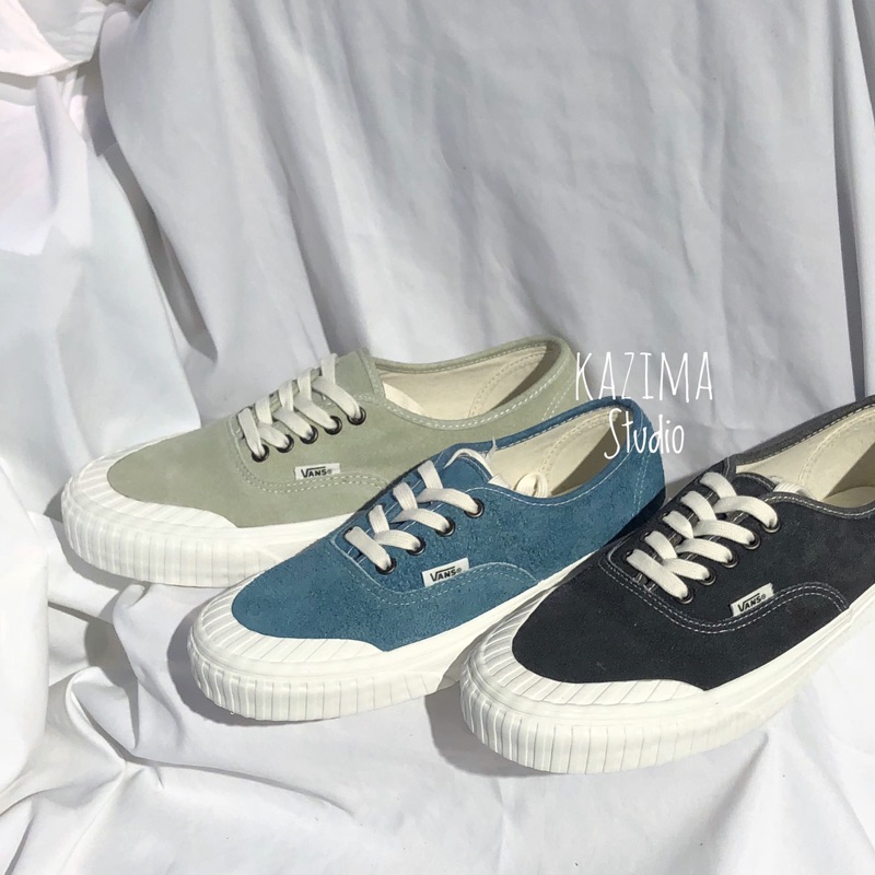 Kazima Vans Authentic 138 餅乾鞋 刷舊 麂皮 灰黑 黑 深灰 米綠 米色 米灰 藍 藍綠色