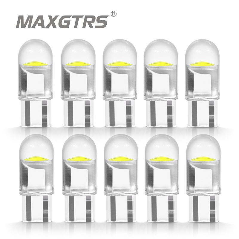 Maxgtrs Auto T10 W5W 194 168 LED 冷白 LED COB 矽膠汽車超亮轉向側牌照燈燈泡 D