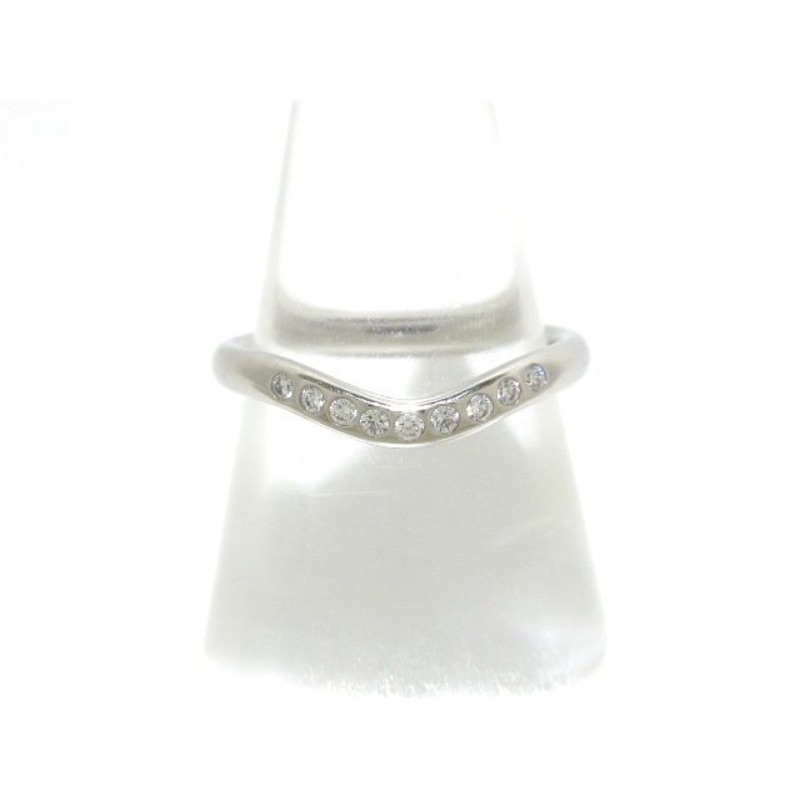 [驚喜價戒指#7]Tiffany&amp;Co Tiffany™ V形 鑽石 線戒 婚戒 專櫃真品