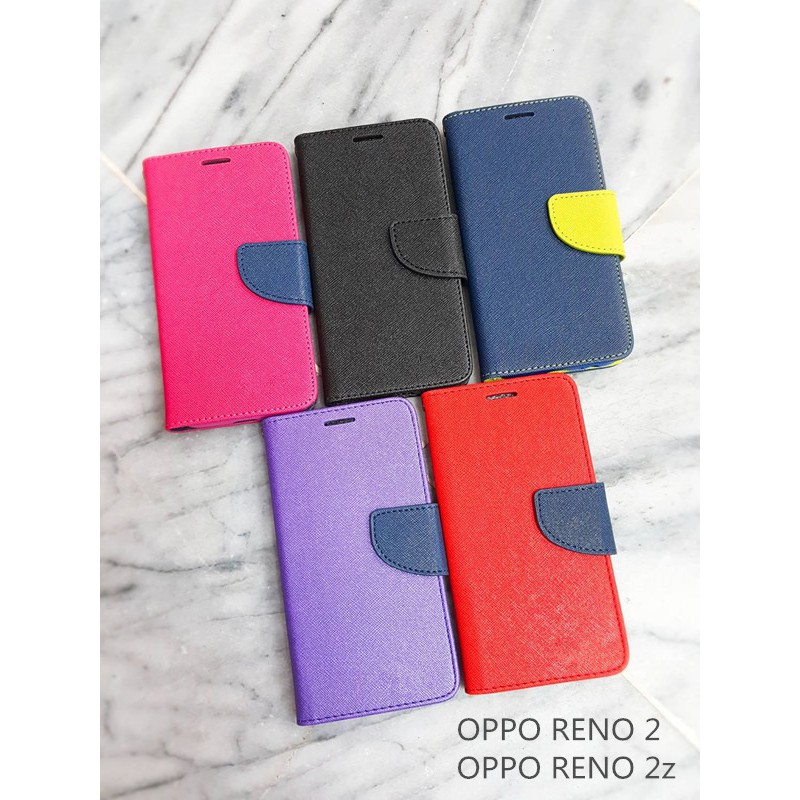 OPPO RENO2 RENO2Z RENO10 PRO Reno10PRO+ 經典雙色可站立式放卡皮套保護殼 掛繩孔