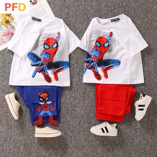 蜘蛛人童裝夏季兒童短袖套裝男童兩件套裝洋氣寶寶衣服