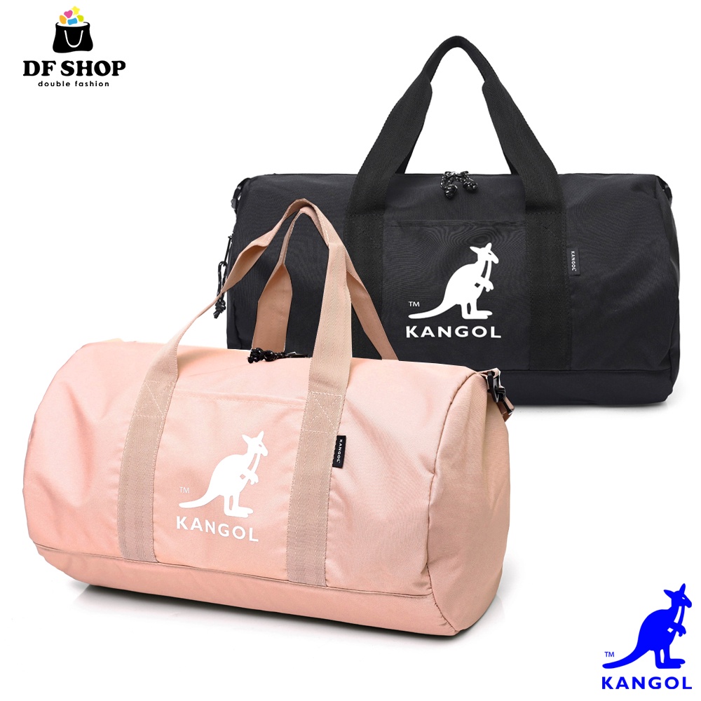 KANGOL - 英國袋鼠旅行袋 附側背帶 運動包 健身包 圓筒包 球袋 行李袋 側背包 手提包 情侶