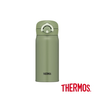 【THERMOS膳魔師】不鏽鋼輕巧變真空保溫瓶350ml-綠色(JNR-351-KKI)