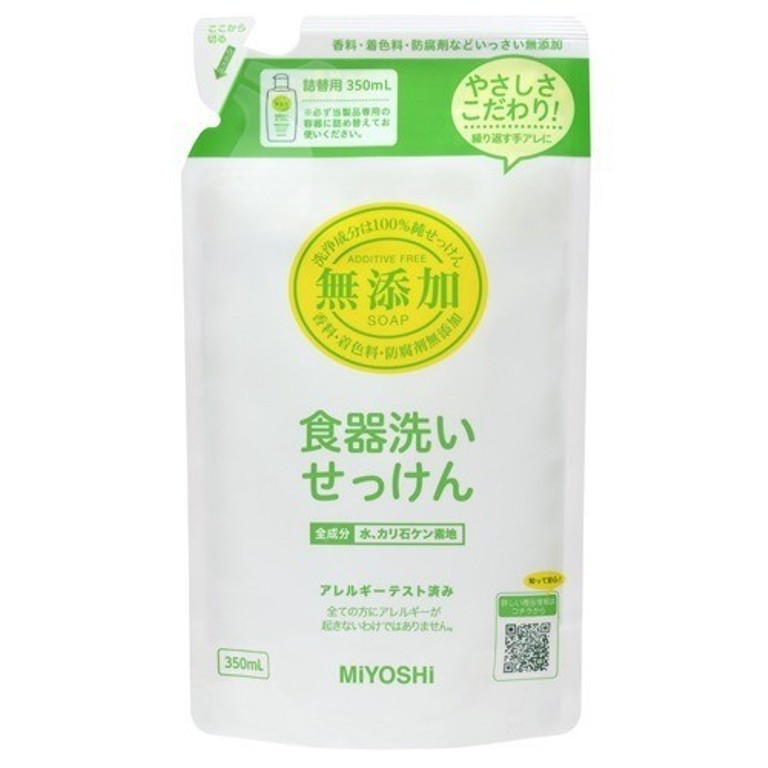 MIYOSHI 無添加洗碗精-補充包350ml  4537130100981 (超商一次最多10包超過請宅配)