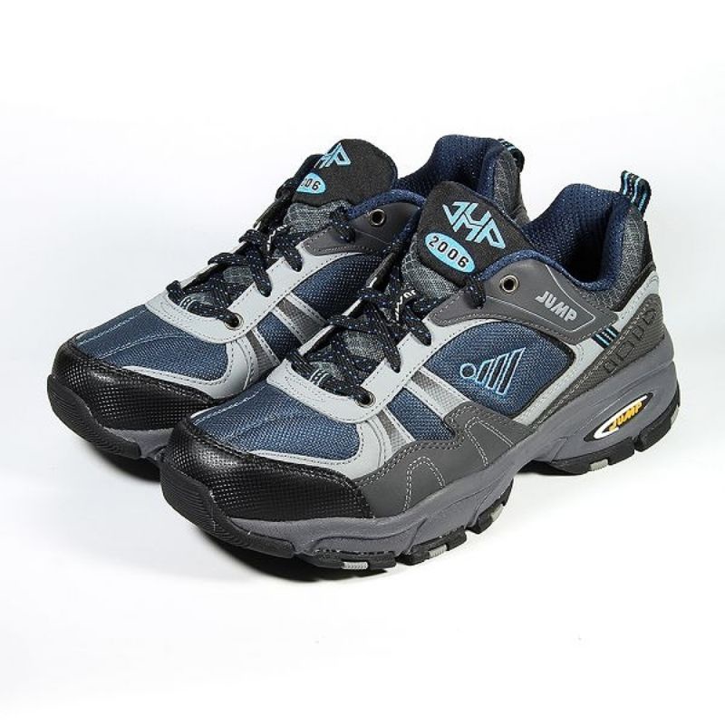 JUMP ✨將門✨MIT台灣製造 戶外防潑水 運動鞋  健走鞋 輕量版 灰藍色 黑色