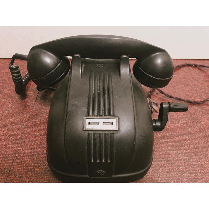 古董早期手搖電木電話機 磁石電話 復古 功能不詳