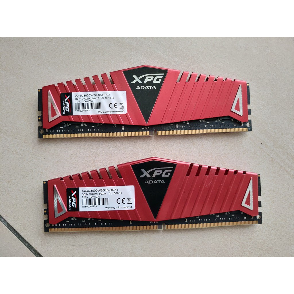 威剛 XPG Z1 DDR4 3000 16G(8G*2)超頻雙通道RAM