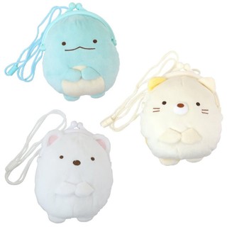 asdfkitty*角落生物 造型絨布娃娃斜揹包/錢包/收納包-白熊.蜥蜴.貓咪-日本正版商品