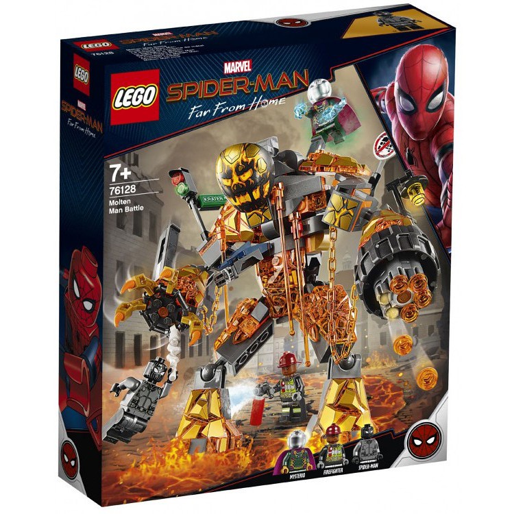 LEGO 樂高 76128 蜘蛛人 離家日 現貨 溶岩人 岩漿人 超級英雄系列 全新未拆 微盒損
