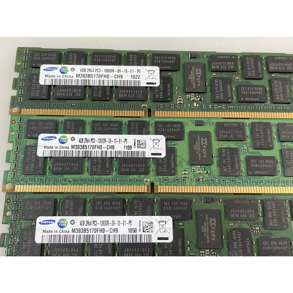 《郭大@記憶體》二手桌上型ECC DDR3 4G記憶體/Samsung 三星 D3 4G 1333/終身保固