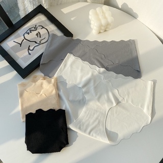 40支無痕冰絲孕婦內褲 純色花邊低腰女生三角褲 交叉託腹透氣純棉襠舒適底褲 涼感輕薄材質 彈力腰頭不緊勒 免運