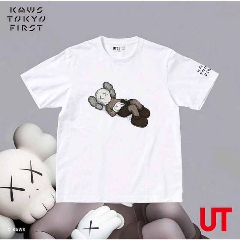 UNIQLO x KAWS 日本 限量 台灣未售 公仔 收藏 白色 短袖 短T