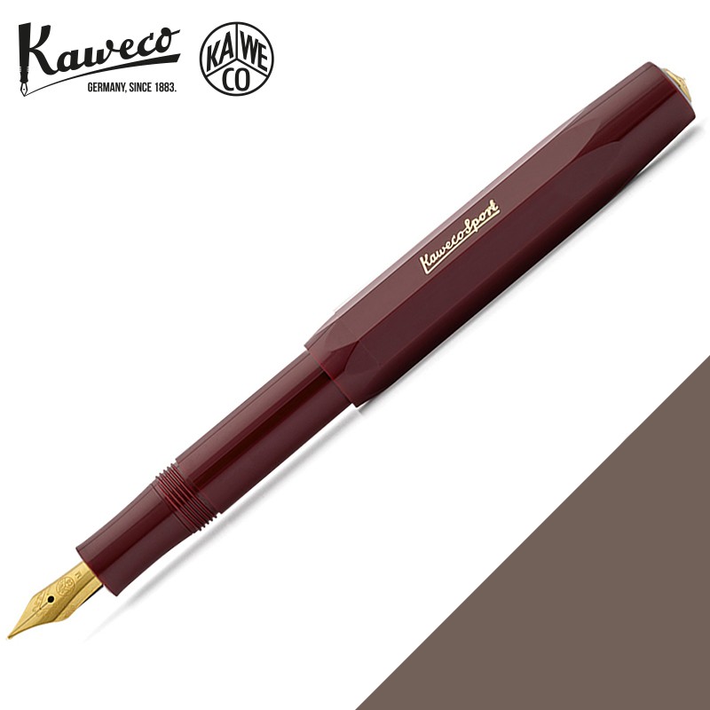 德國 KAWECO CLASSIC SPORT系列 暗紅色 金尖 鋼筆(Bordeaux 酒紅色)