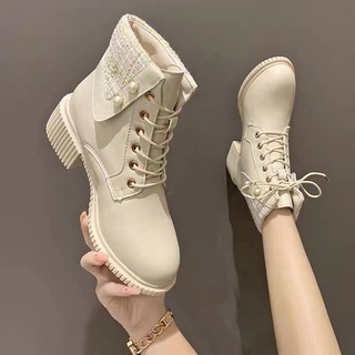 韓依舍 台灣現貨+預購《2690》  韓國小香風時尚粗跟短靴