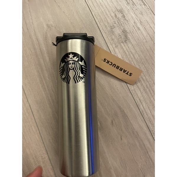 星巴克Starbucks 咖啡不鏽鋼杯，銀色，473ml,全新