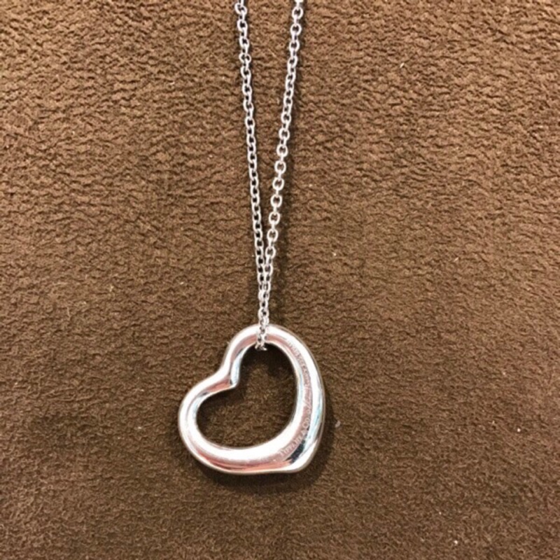 Tiffany open heart 925純銀項鍊（m size）保證真品