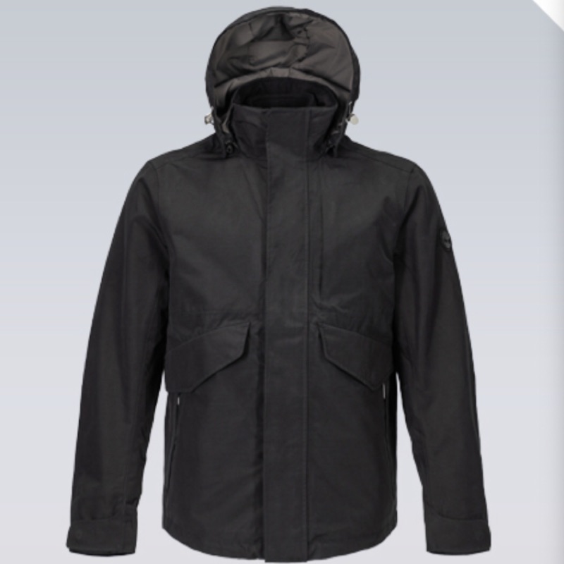 Timberland 男款黑色防水連帽三合一兩件式外套〈原廠正品〉