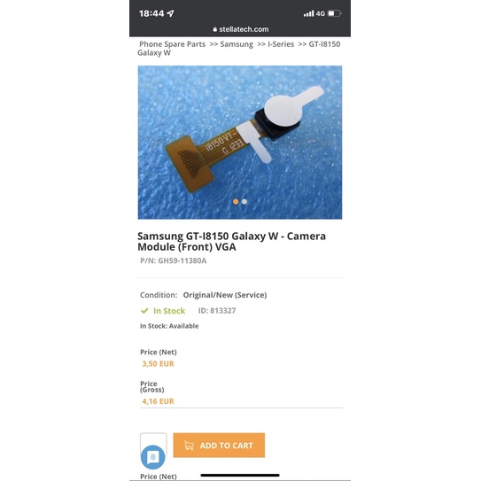 Samsung Galaxy W (GT-I8150) Camera相機模組 500萬像素