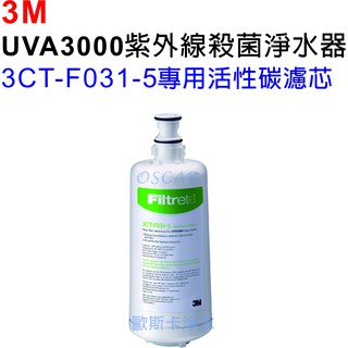 3M UVA3000紫外線殺菌淨水器專用濾芯【3CT-F031-5 活性碳替換濾芯】