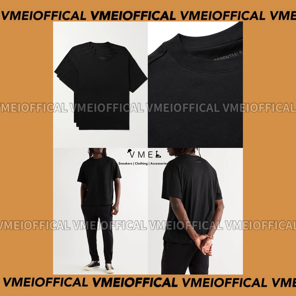 【VMEI_OFFICAL】ESSENTIALS 3 Pack 三件組 黑素T 短袖 短T 黑短袖