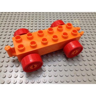 【點點小豆】LEGO 樂高積木 DUPLO 得寶 橘色 2x6 車子 汽車 底盤 一個 如圖！