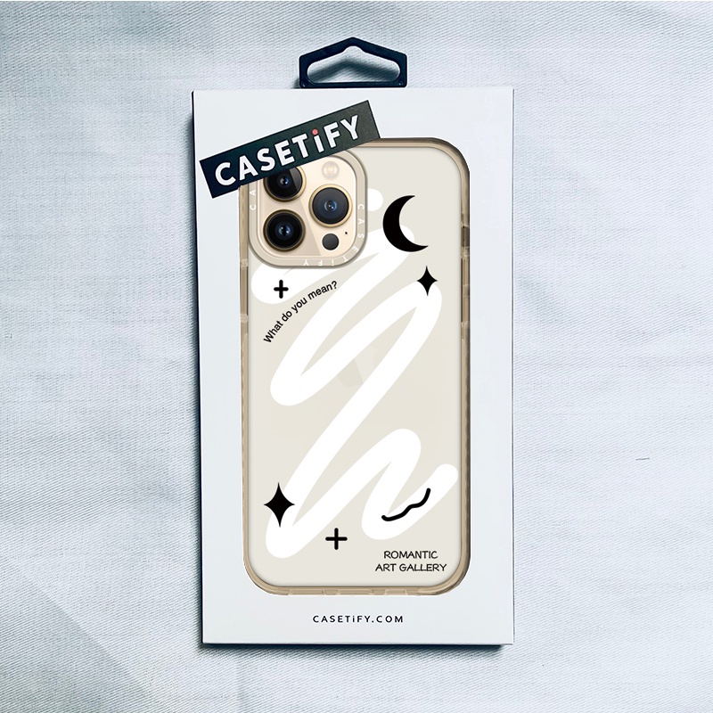 Casetify X 白線月亮米色手機殼 IPhone 13 12 11 Pro MAX Mini XS MAX XR