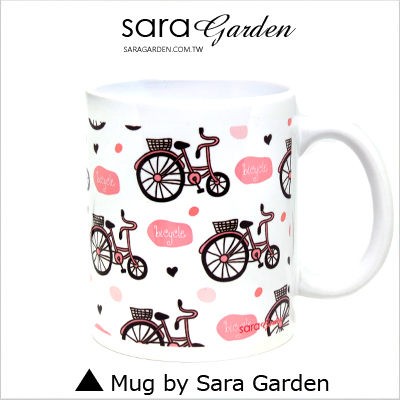 客製化 手作 馬克杯 陶瓷杯 輕旅行 卡打車 腳踏車 Sara Garden
