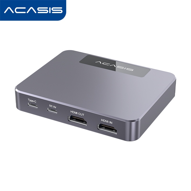 Acasis HDMI 採集卡 4K 輸入 1080p 280Hz 輸出 USB 3.0 音頻視頻錄製 DSLR 相機運