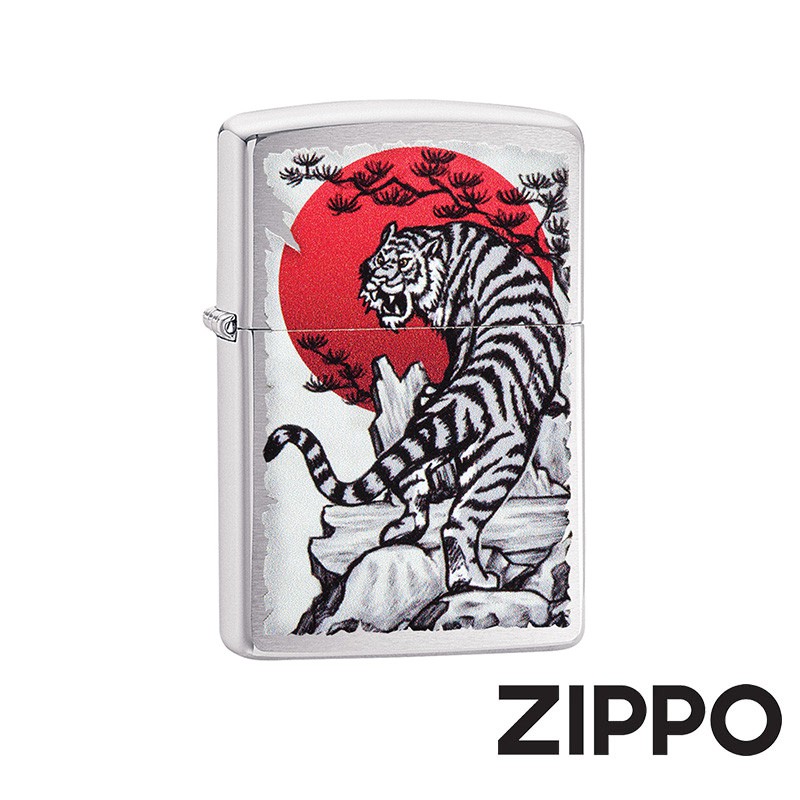 Zippo 松間虎防風打火機美國設計298 蝦皮購物