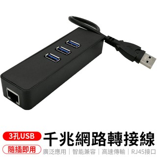 網路轉接線 BSMI認證"實測"千兆" 千兆網路轉接線 轉換器 RJ45 USB轉RJ45 集線器 USB轉接器 HUB