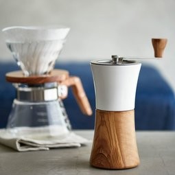 附發票~磨豆器 HARIO MCW-2-OV 陶瓷刀盤  橄欖木咖啡磨豆機 日本進口 咖啡行家必備!