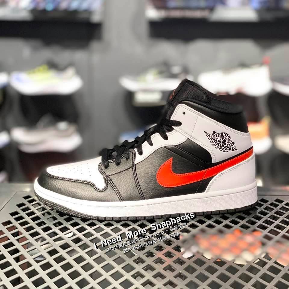 air jordan 1 mid black white red