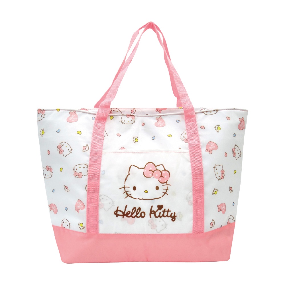 【Sanrio三麗鷗】Hello Kitty保冷提袋-愛心 53x34x18cm 大容量 [原價$449 ]全家秒殺款!