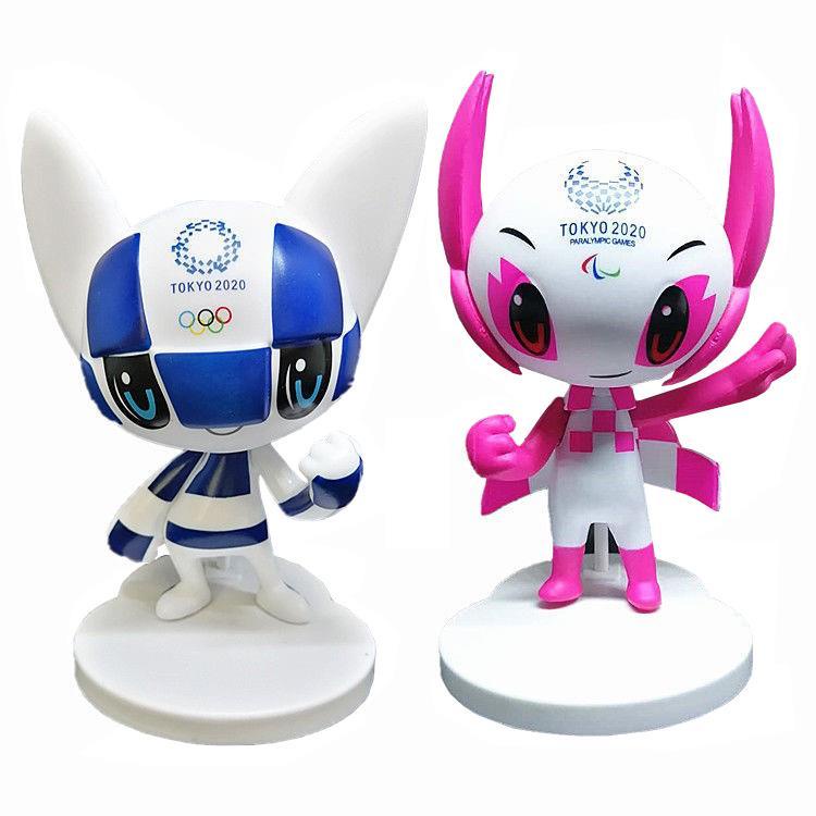 精選紀念品收藏推薦日本2021年東京奧運會吉祥物Miraitowa手辦玩具紀念品娃娃玩偶酷