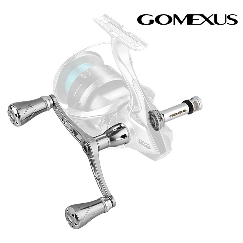 【Gomexus】MDY紡車輪鋁合金改裝把手搖臂可裝Shimano Daiwa捲線器淡水溪流軟絲磯釣岸投釣魚配件