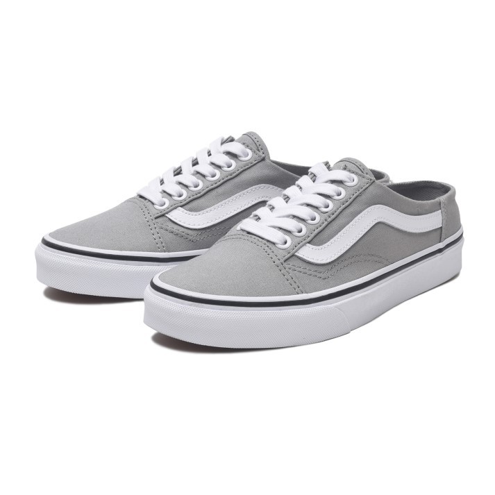 【CHII】瑕疵［23.5cm］ VANS OLD SKOOL MULE 灰色 白色 帆布 穆勒鞋