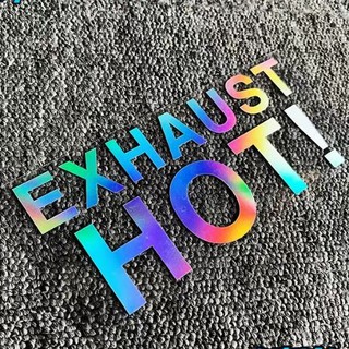 (現貨)🔥排氣管貼紙 後保險桿貼 EXHAUST HOT 海拉風 Elantra Focus 馬三 尾管貼紙 蠍子