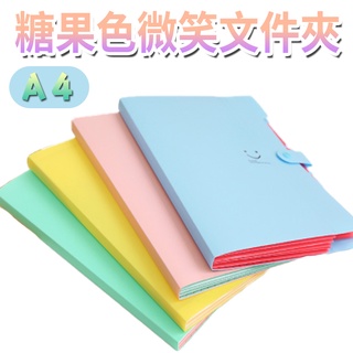 A4糖果色微笑檔案夾 1入 現貨 檔案夾 糖果色檔案夾 微笑檔案夾 A4檔案夾 資料夾 A4資料夾 檔案收納