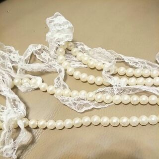 蕾絲愛珍珠項鍊