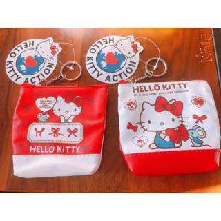 三麗鷗 正版授權 Hello kitty 蝴蝶結 直式 零錢包 鑰匙圈 票卡包 拉鍊包