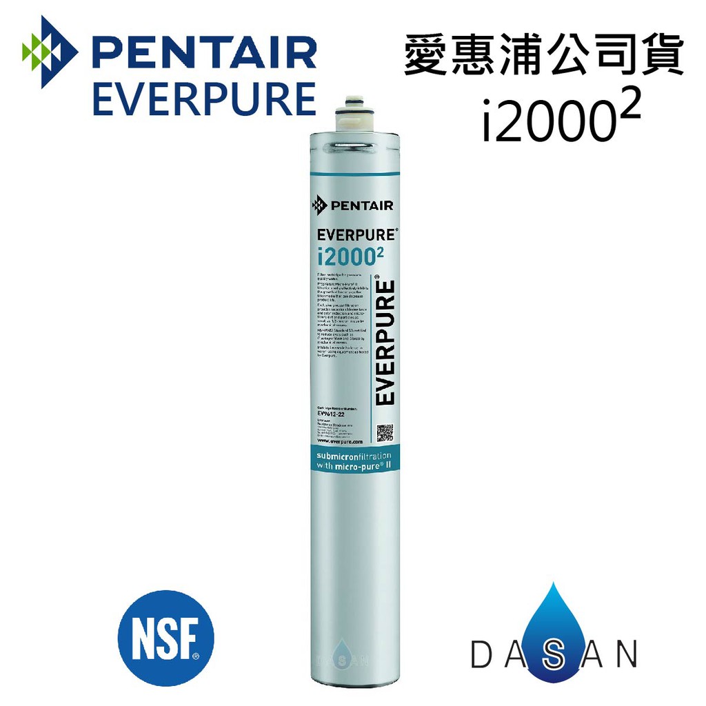 【台灣愛惠浦】I20002 i20002 金色雷射標籤 原廠公司貨 EVERPURE 濾芯 濾心 贈禮卷300 大山淨水