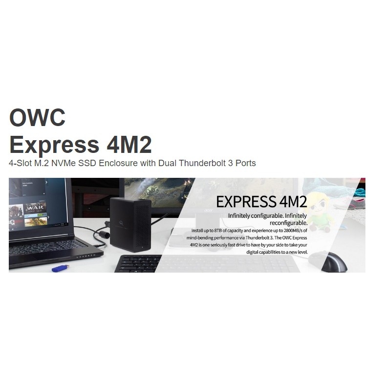 OWC Express 4M2 M.2 NVMe Thunderbolt 3(OWCTB3EX4M2)(全新現貨)
