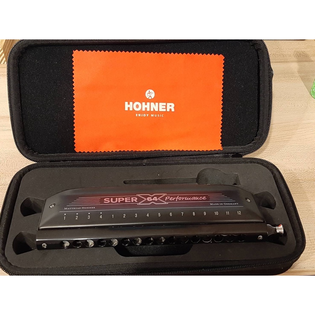 HOHNER New Super 64x 16孔半音階口琴(送SUZUKI 按鍵潤滑油40ml+暖琴器+口琴清潔液*2)