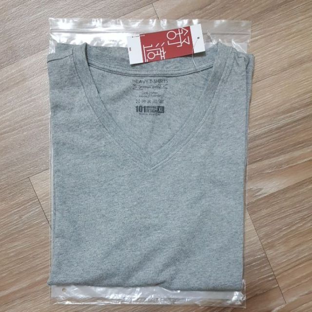 [全新] 101 原創 短袖T恤 女版 純棉 XL號 灰色色 素色 V領 正常修身